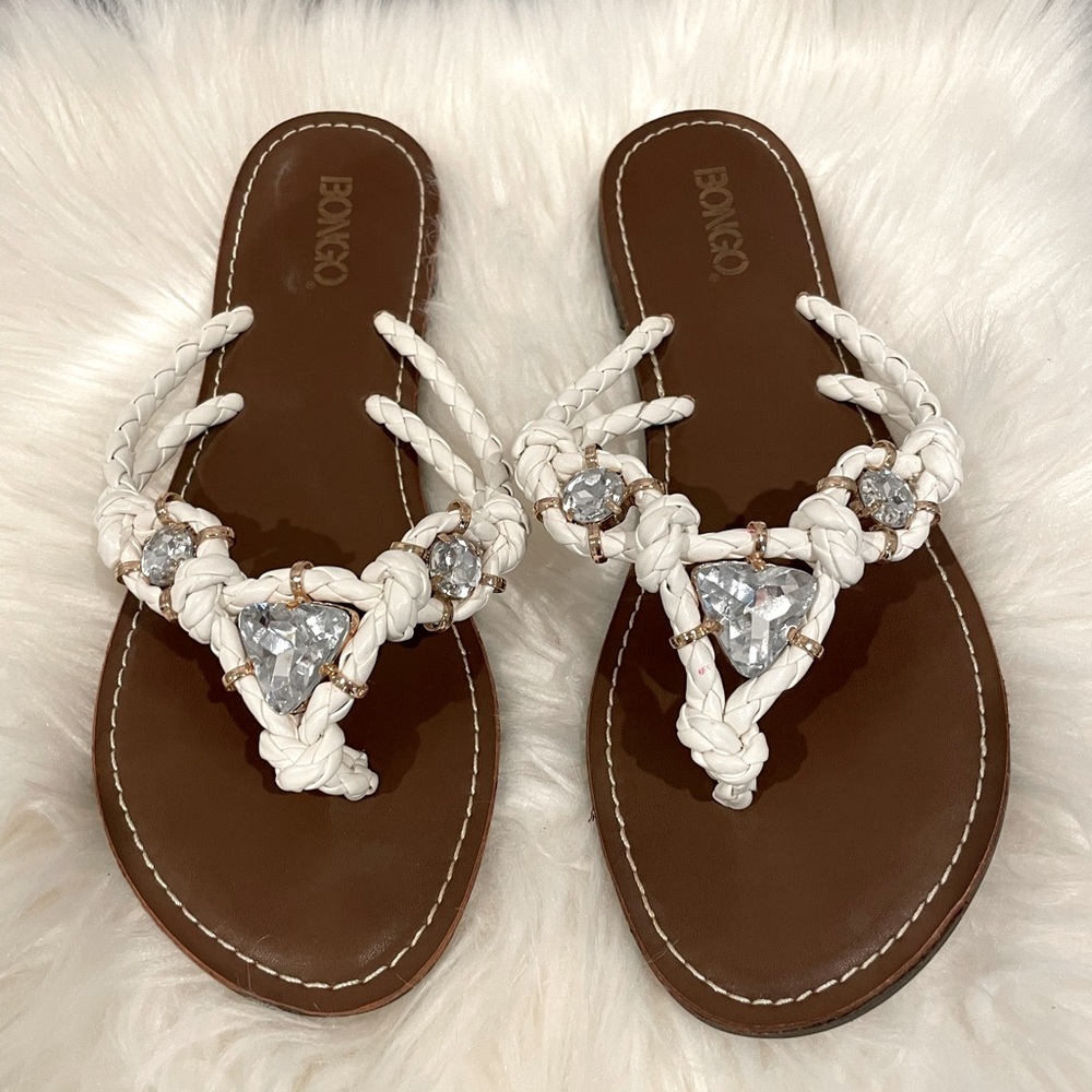 White sandals